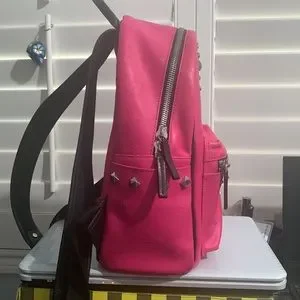 MCM | Bags | Mcm Odeon Studded Small Backpack Beetroot Pink  display picture 3